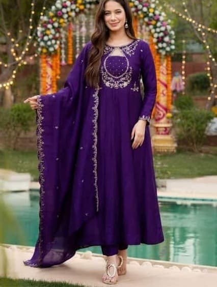 Royal Violet Anarkali